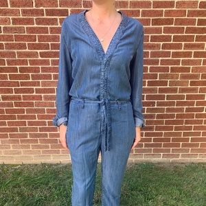 Free People Denim Jumpsuit
